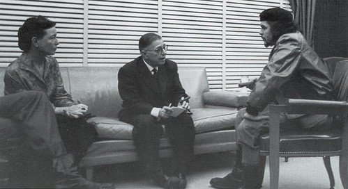 Simone de Beauvoir, Jean-Paul Sartre and Che Guevara (Cuba, 1960).
