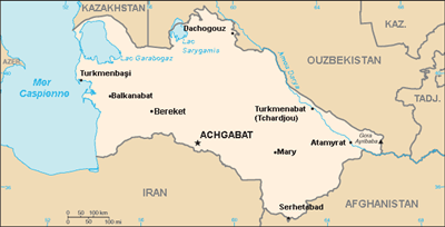Map / Carte Turkmenistan