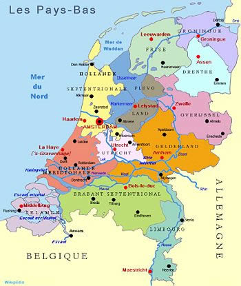 Carte des Pays-Bas