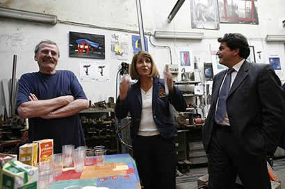 Alain Valtat, la ministre Christine Albanel et Pierre Lellouche le député de paris